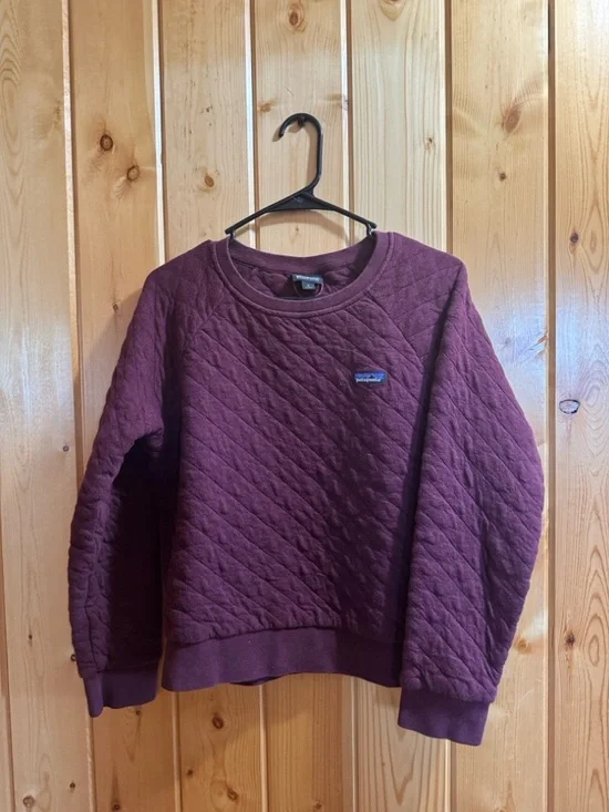 Patagonia Quilted Crewneck Sweatshirt - Deep cranberry - Picture 1 of 5